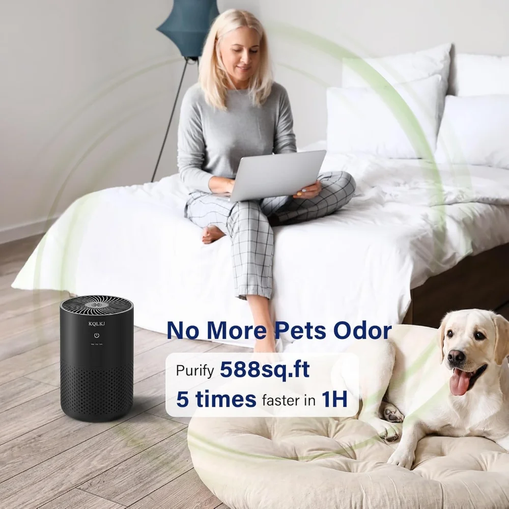 New KQLKJ Air Purifier with Aromatherapy in Black - Picture 7 of 8